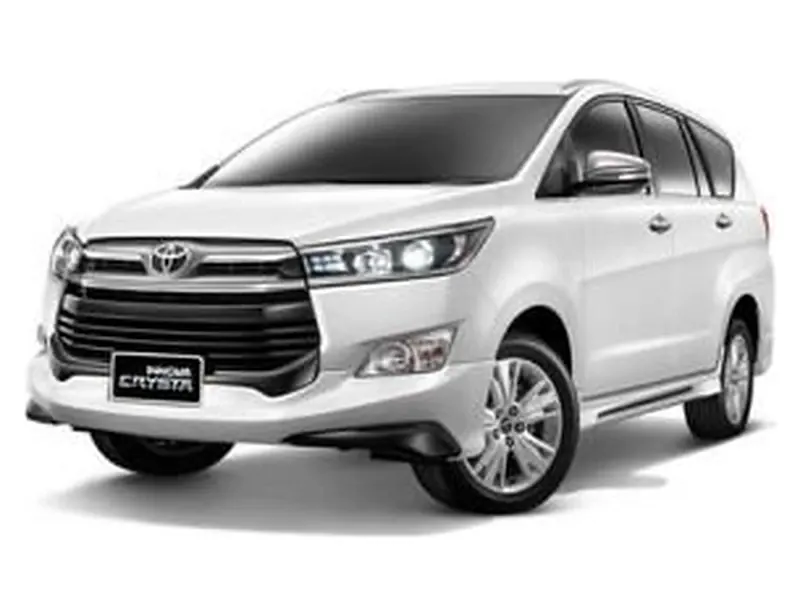 White Toyota Innova Crysta taxi in Jaisalmer